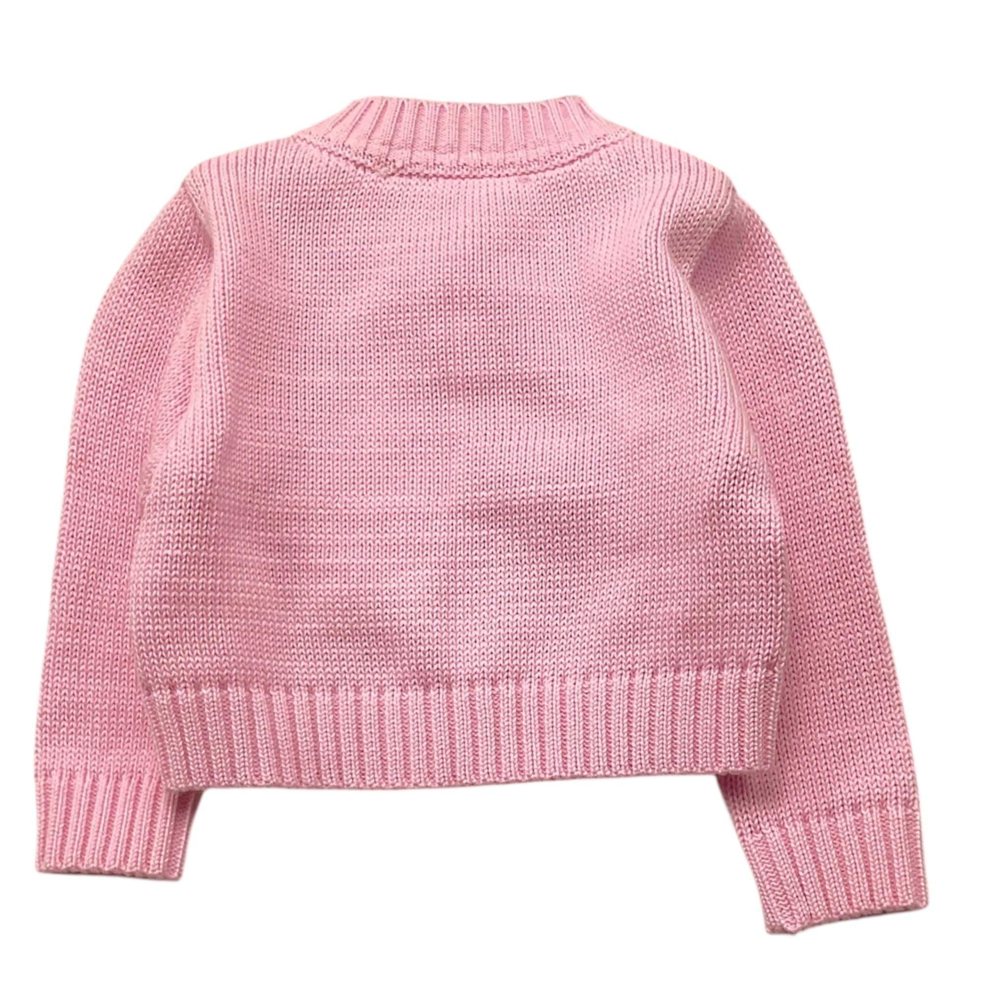 I Delfi Cardigan Tinta Unita con Stamoa per Neonata 25P5051 ROSA I DELFI 