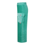 BillIEBLUSH pantalone tinta unita modello palazzo in velluto Verde per Bambina U20448 VERDE BillIEBLUSH 