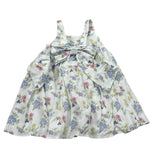 M+E' Abito Giromanica Tinta Unita Fantasia Floreale per Bambina UE1730J BIANCO M+E' 