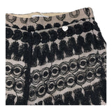 Alice Pi Short con Ricami Bicolore Nero/Beige per Bambina