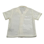 I'M Brian Camicia Mezza Manica Tinta Unita Traforata per Bambino CA3279J PANNA I'M BRIAN 