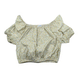 Magil Top Mezza Maica tinta unita Fantasia Floreale Bianco per Bambina FN21080 BIANCO MAGIL 