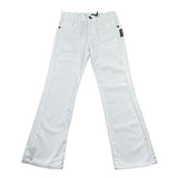 Just Cavalli Jeans Tinta Unita Modello Zampa per Bambina JGP26047PA BIANCO JUST CAVALLI 