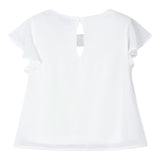 Mayoral Camicia Mezza Manica Tinta Unita per Bambina 3182 BIANCO MAYORAL 