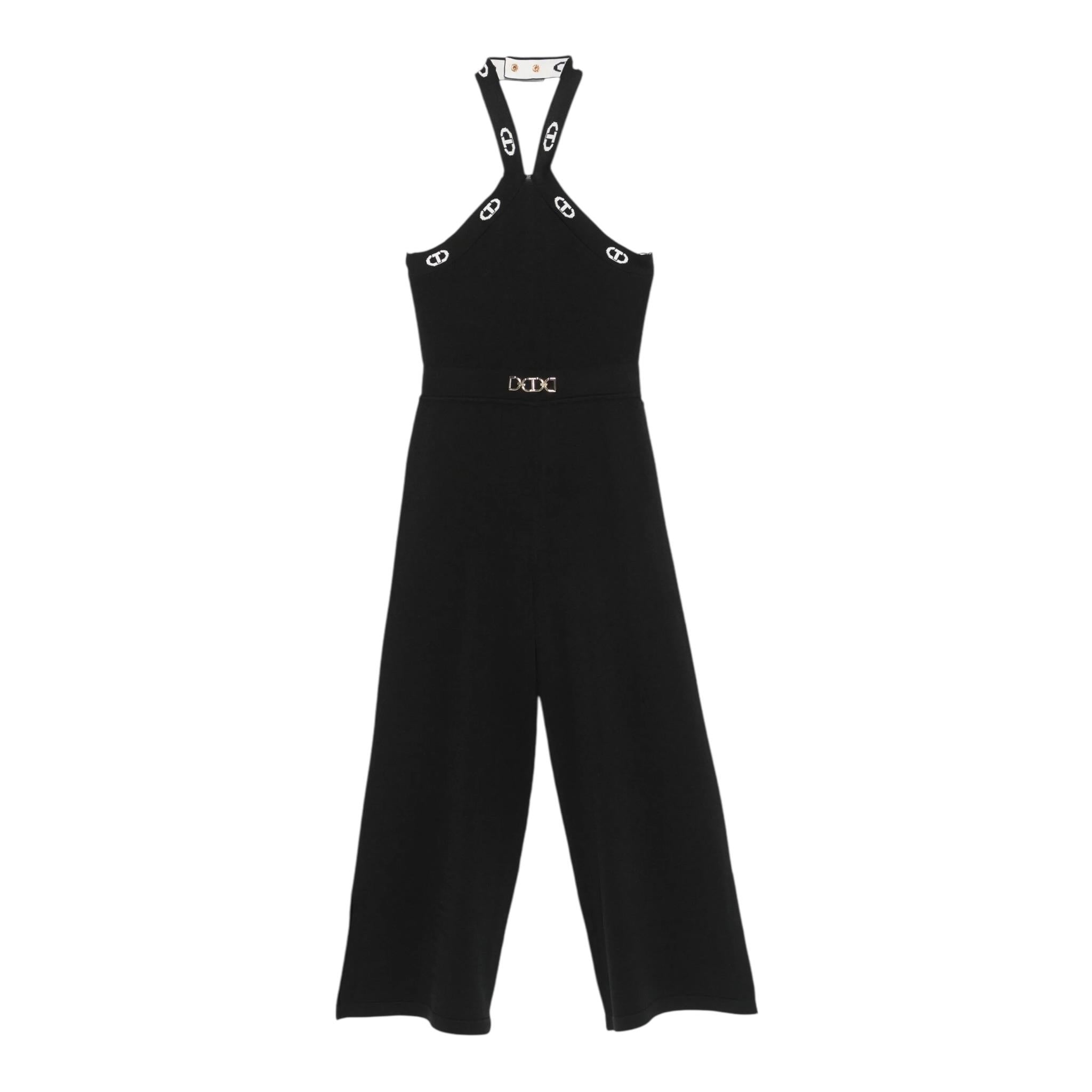 Twinset Tuta Intera Tinta Unita con Logo per Bambina 251GJ3QW1X NERO TWINSET 