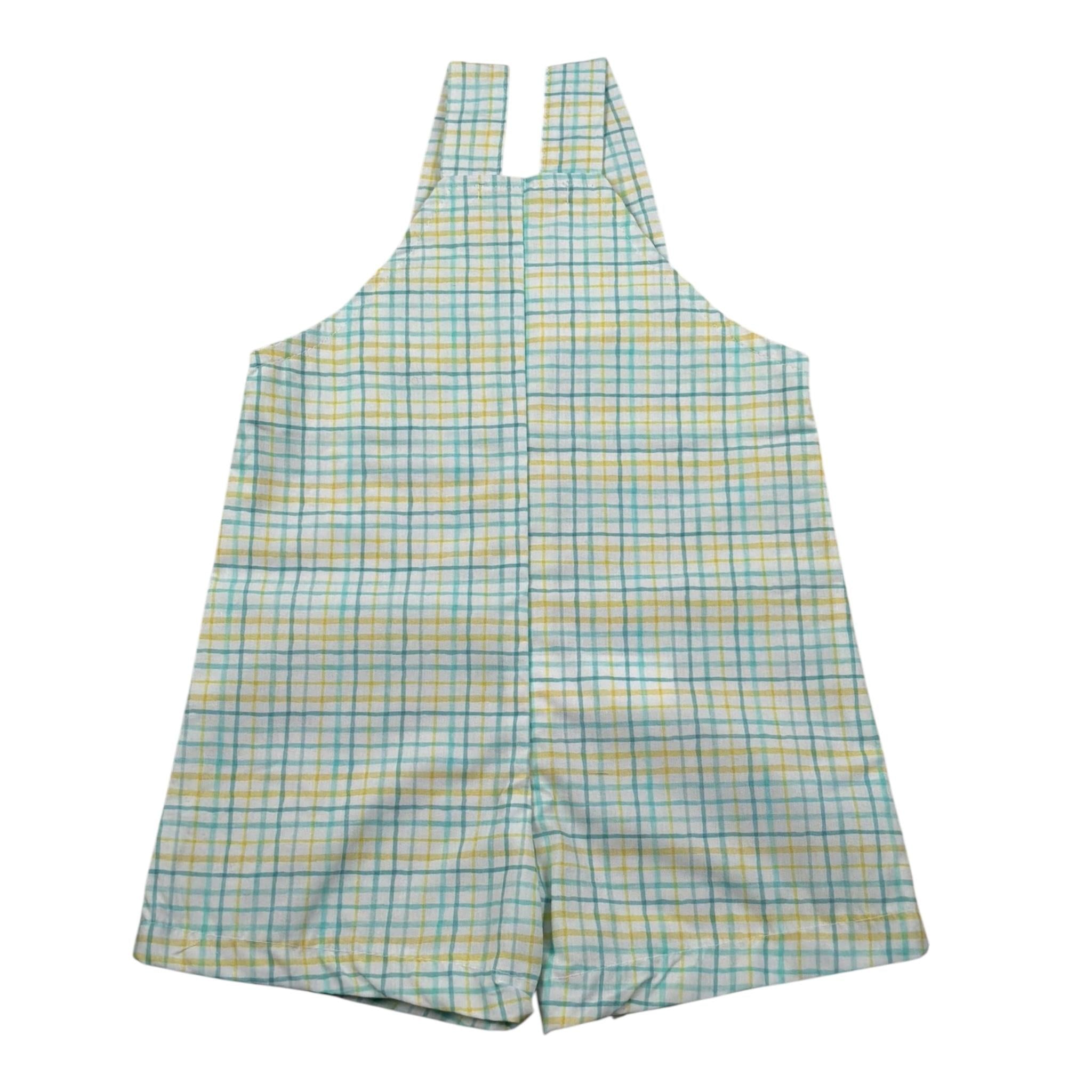 Calamaro Salopette Fantasia Quadri per Neonato 32477 BIANCO CALAMARO 