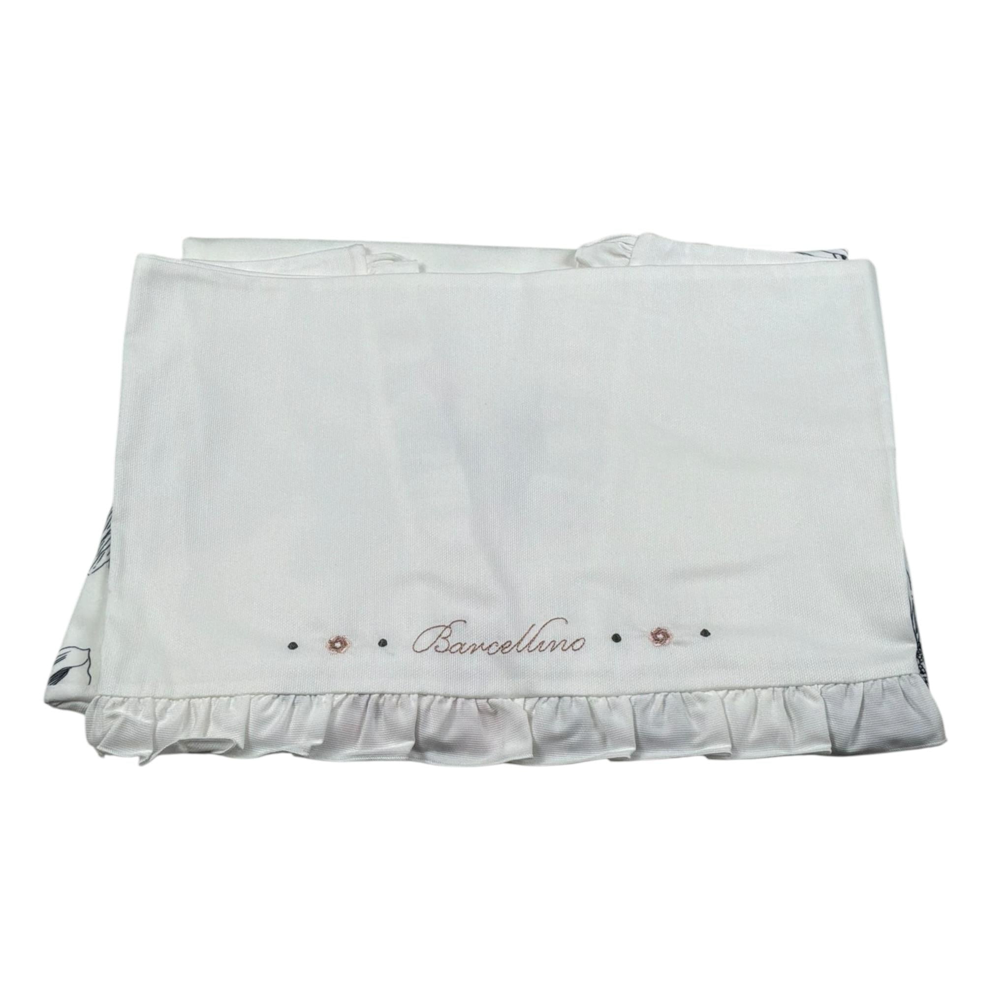 Barcellino Coperta tinta unita Stampa Fantasia Bianco per Neonata 106314 BIANCO BARCELLINO 