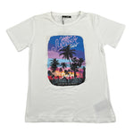 Never Too T-Shirt Girocollo tinta unita con Stampa Bianco per Bambino NT1596R BIANCO NEVER TOO 