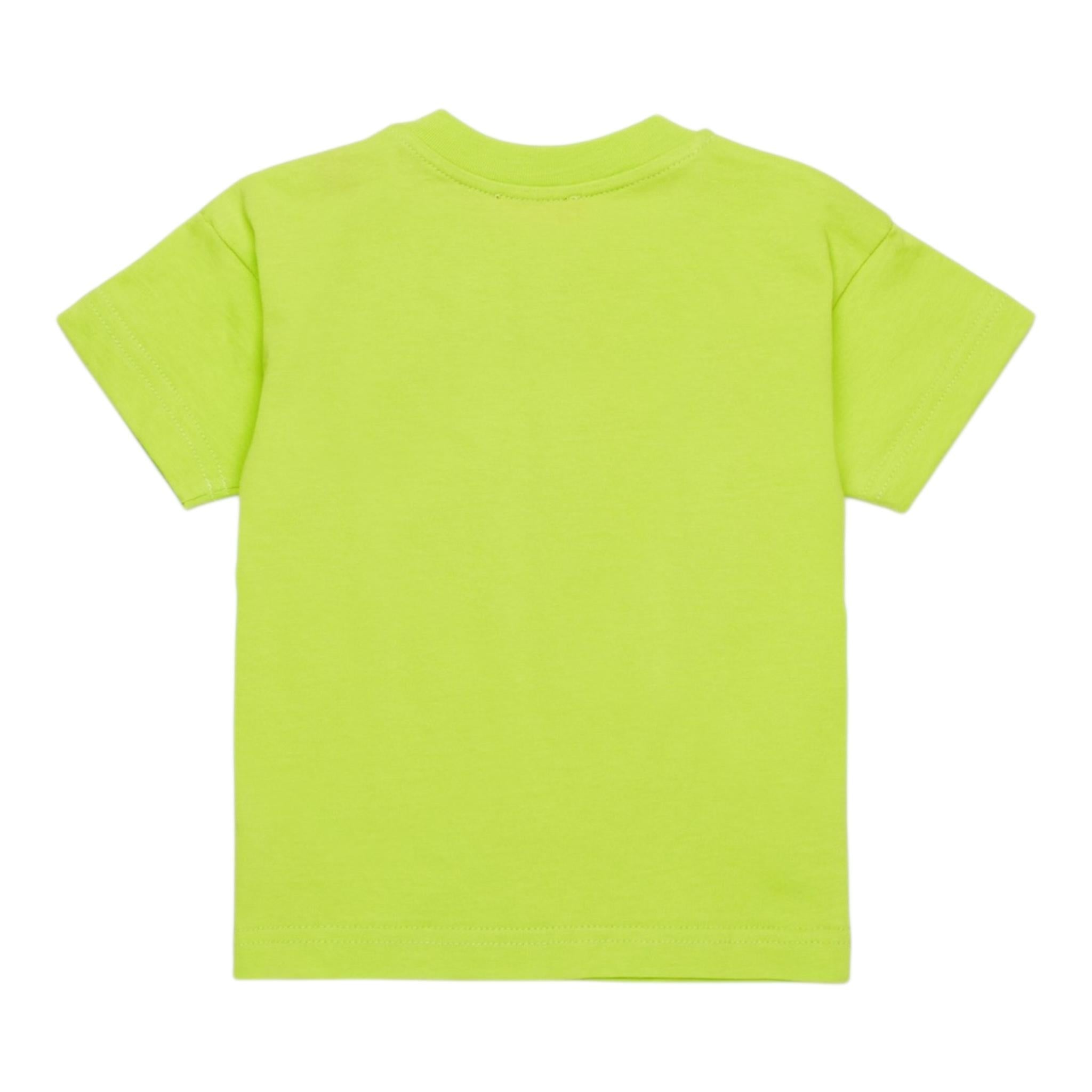 Diesel T-Shirt Girocollo Tinta Unita con Stampa per Neonato K00569 VERDE DIESEL 