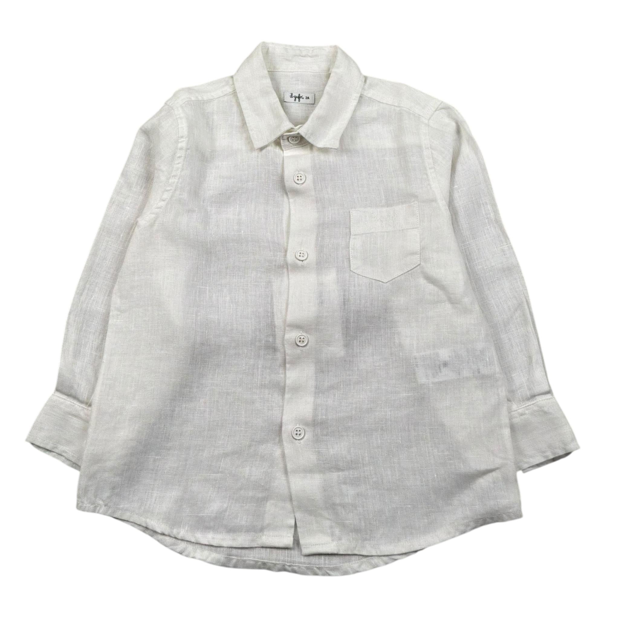 Il Gufo Camicia Manica Lunga Tnta Unita Collo Coreano per Bambino P25CL110L6006 PANNA IL GUFO 