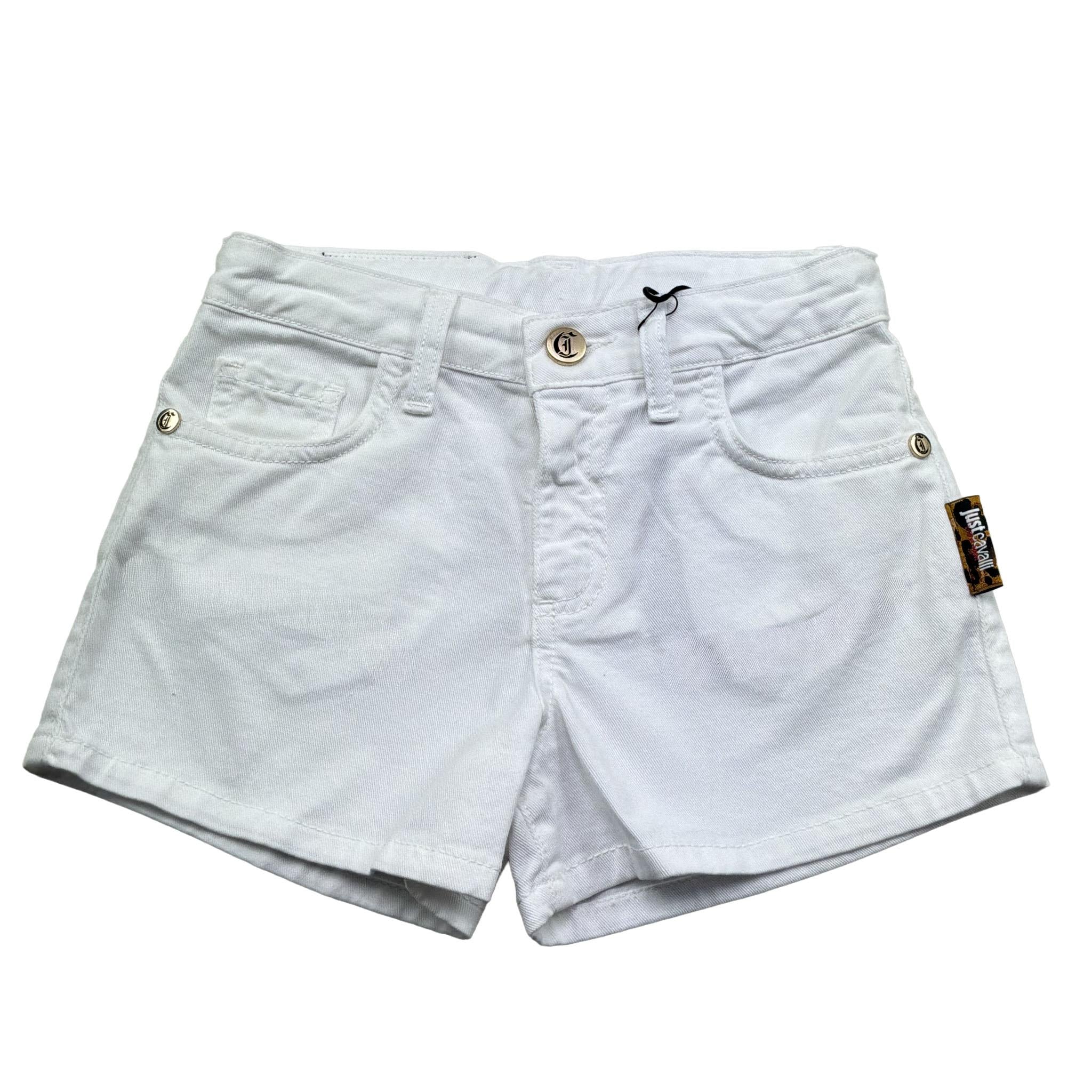 Just Cavalli Short Tinta Unita con Girovita Regolabile per Bambina JGP26044SH BIANCO JUST CAVALLI 