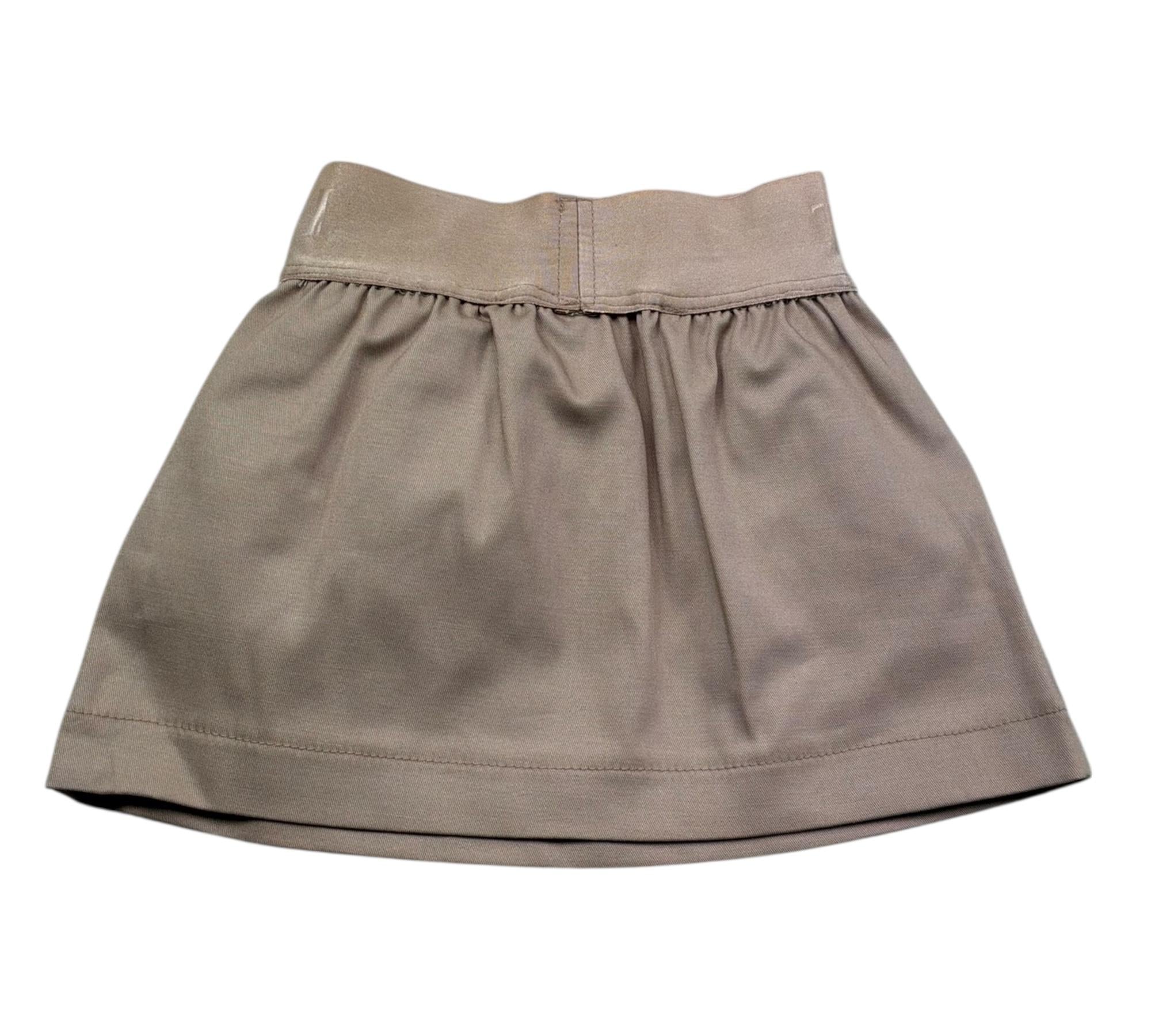 Trussardi Gonna Tinta Unita con Elastico In Vita per Neonata TIP26115G FANGO TRUSSARDI 