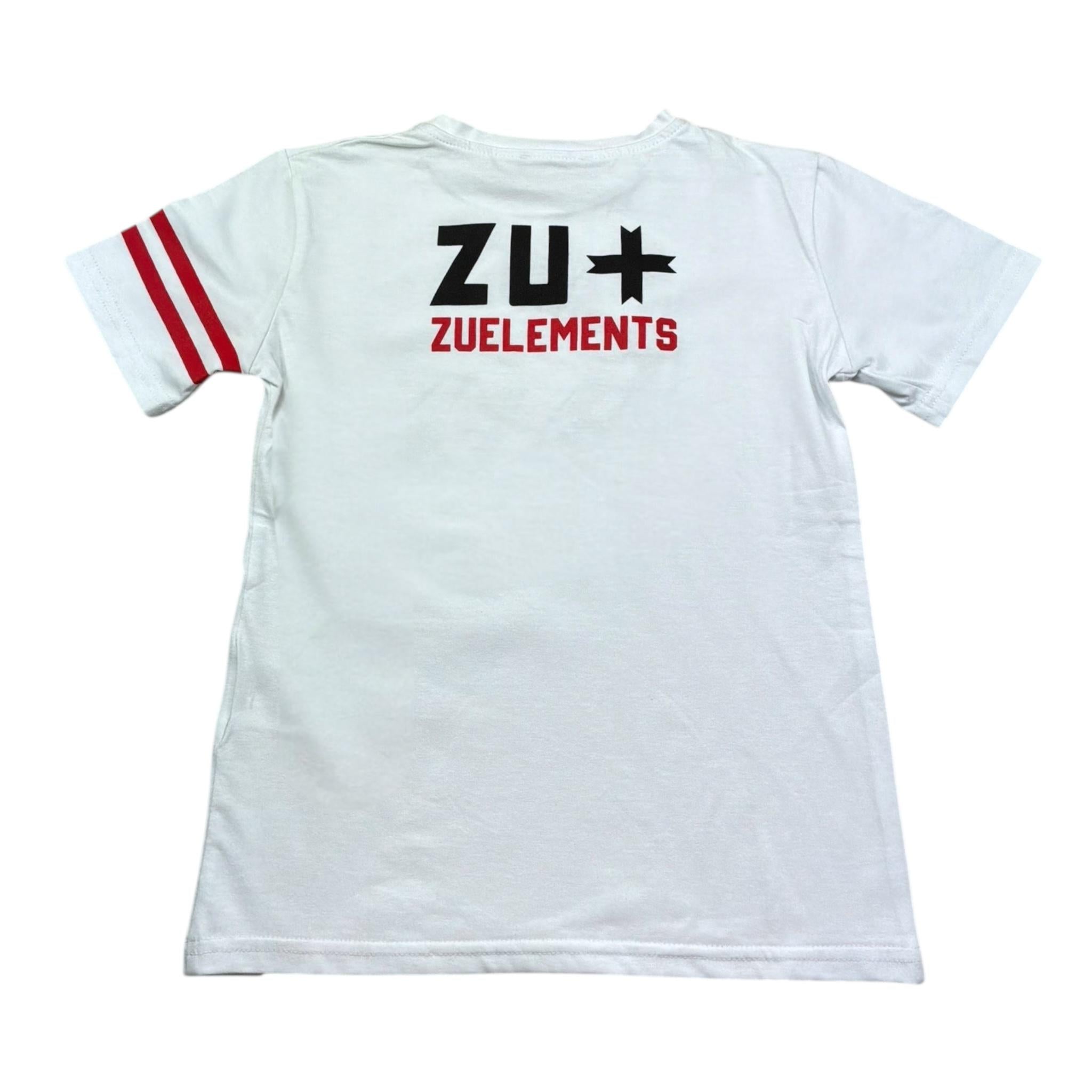 Zu+Elements T-Shirt Girocoll Tinta Unita con Logo per Bambino ZU316 BIANCO ZU+ELEMENTS 