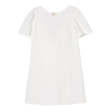 Twinset Abito Mezza Manica Tinta Unita con Fiocco per Bambina 251GJ2QN9X BIANCO TWINSET 