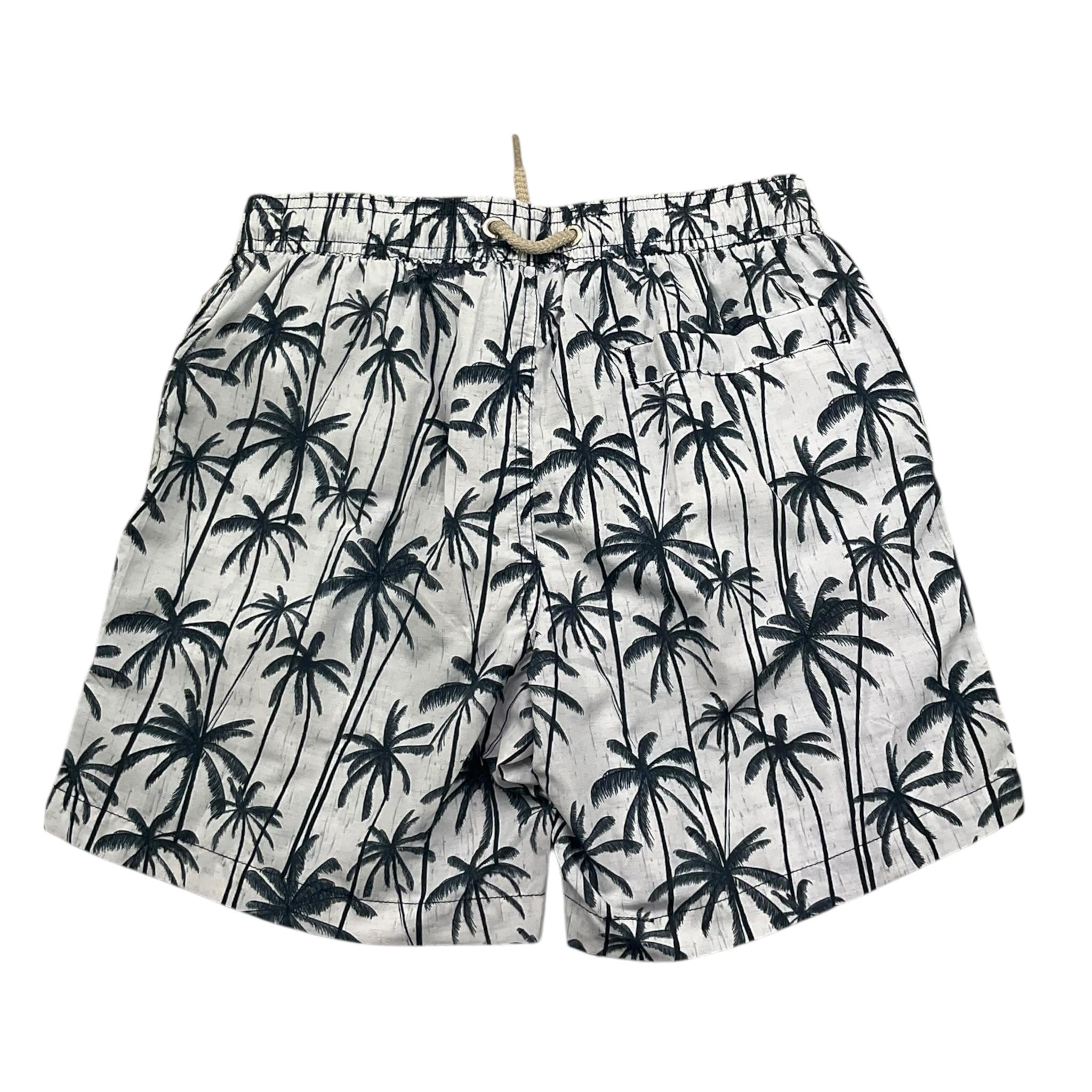 F**K Costume Tinta Unita Stampa Fantasia Palme per Bambino FJ25J03BA30X19 BIANCO F**K 