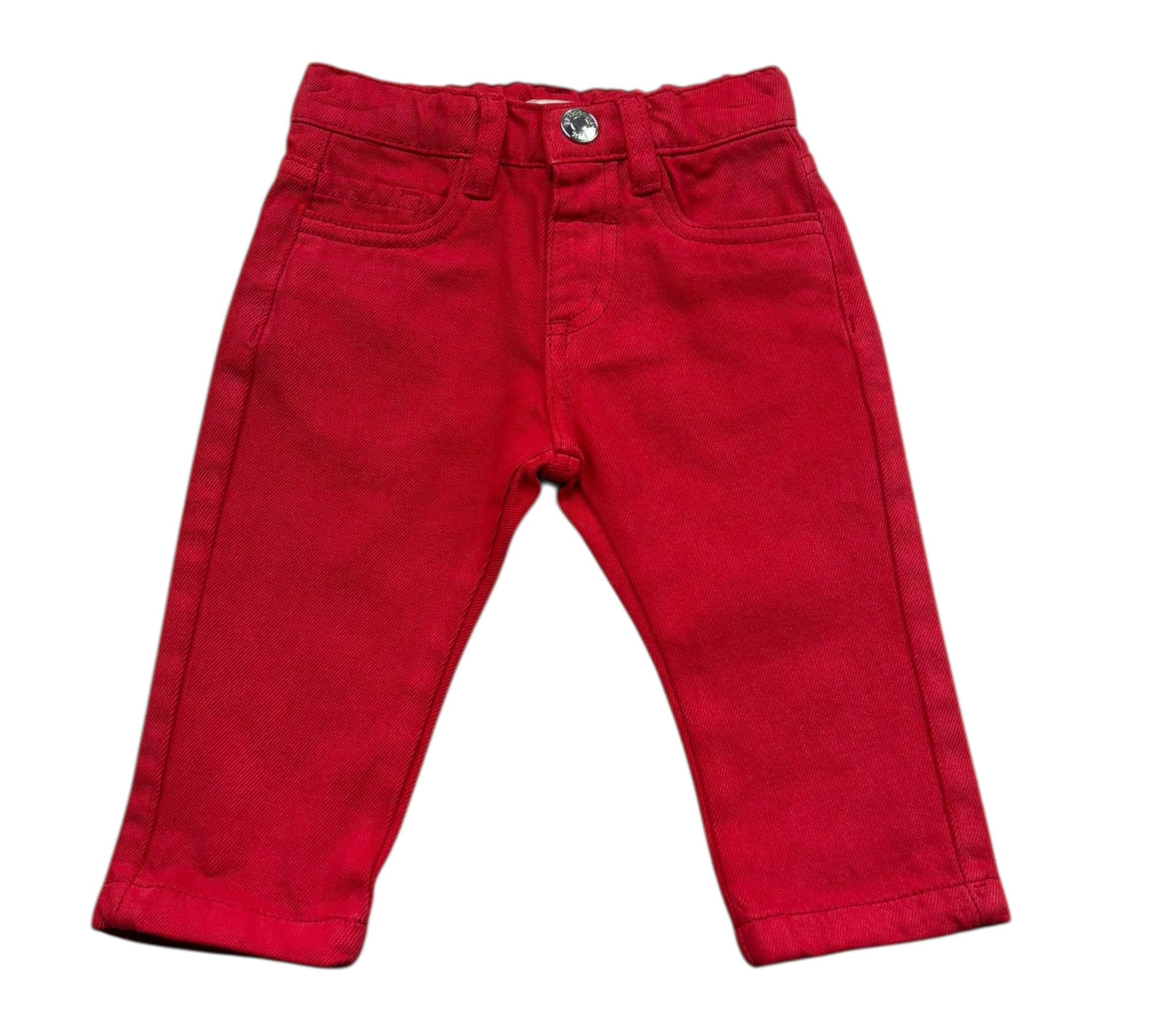 Trussardi Pantalone Tinta Unita con Girovita Regolabile per Neonato TIP26006PA ROSSO TRUSSARDI 