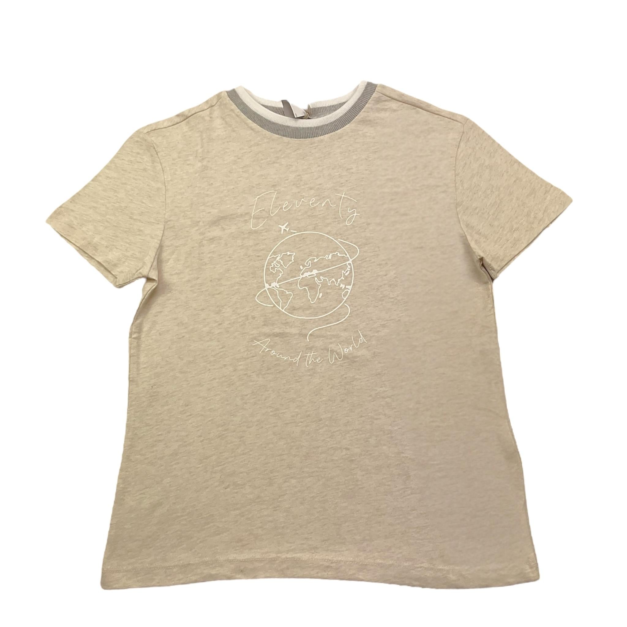 ELEVENTY t-shirt tinta unita con stampa Beige per Bambino EV8P31 BEIGE ELEVENTY 