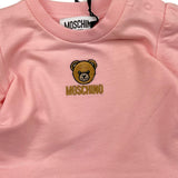 MOSCHINO abito tinta unita con stampa modello felpa Rosa per Neonata MDV0D1 ROSA MOSCHINO 