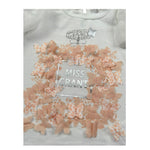 Miss Grant T-Shirt Girocollo Tinta Unita con Stampa In Contrasto per Neonata MG1336X BIANCO MISS GRANT 