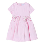 Simonetta Abito Giromanica Tinta Unita con Fiocchi per Neonata SU1041 ROSA SIMONETTA 