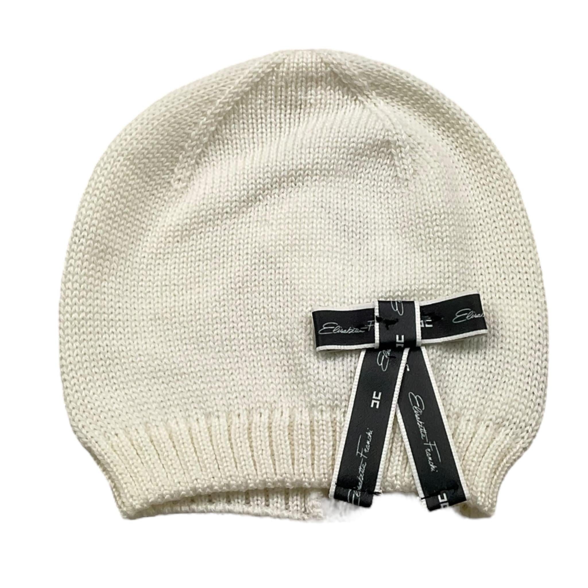 ELISABETTA FRANCHI cappello tinta unita con fiocco Panna per Neonata EGCP03 PANNA ELISABETTA FRANCHI 