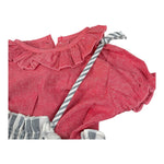 Calamaro Completo 2 Pezzi Salopette-T-Shirt per Bambina 11144J GRIGIO CALAMARO 