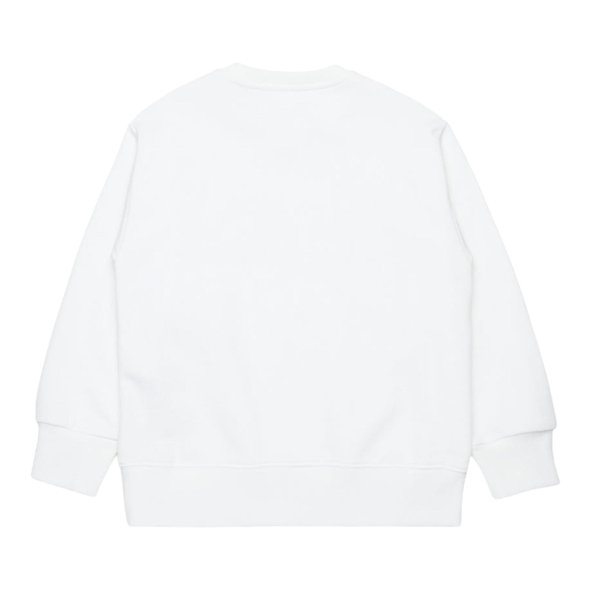 MAISON MARGIELA felpa girocollo tinta unita con stampa Bianco per Bambino M60681 BIANCO MAISON MARGIELA 