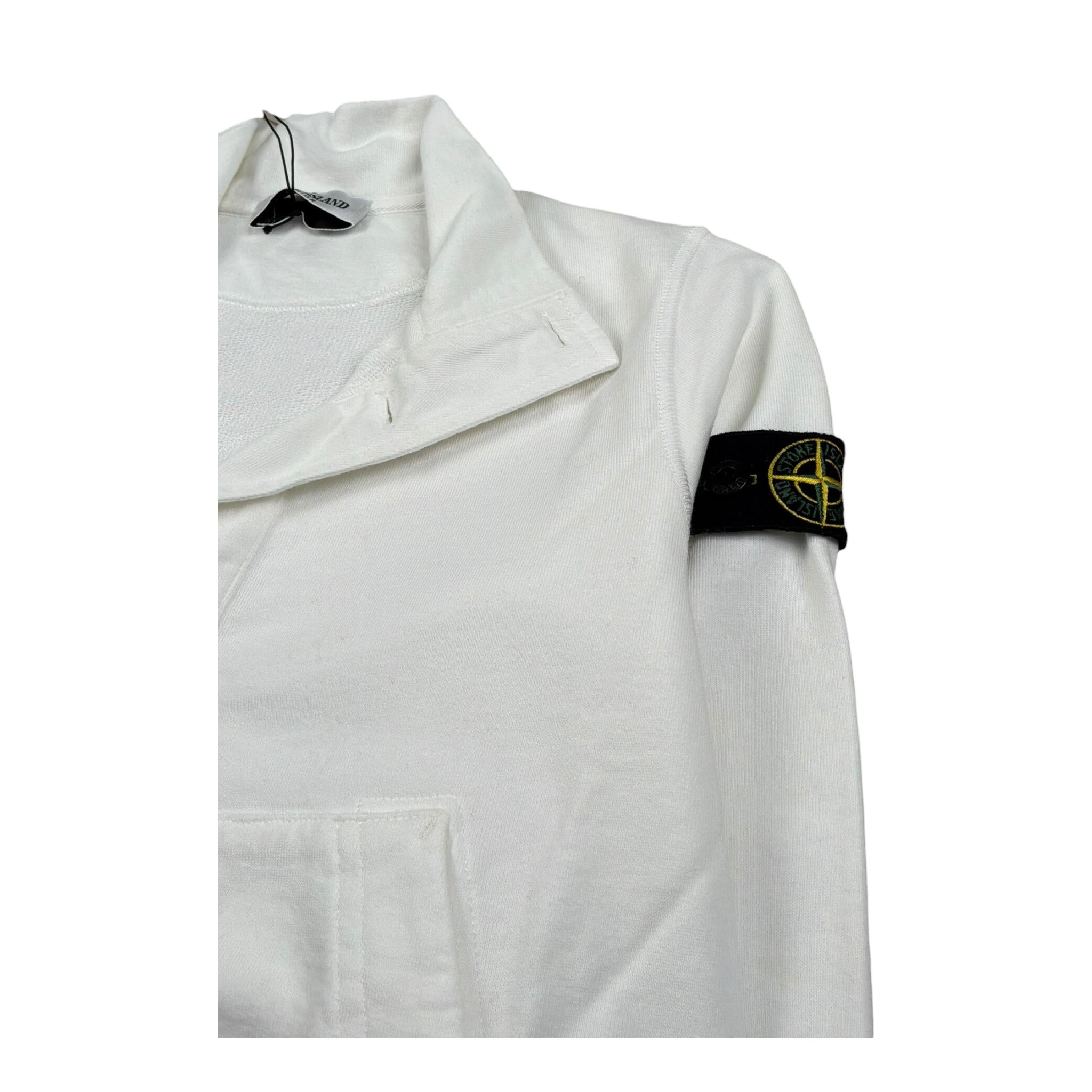 Stone Island Felpa con Bottoni Tinta Unita per Bambina K1S166100002 PANNA STONE ISLAND 