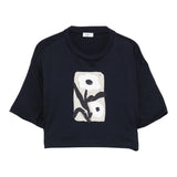 Il Gufo T-Shirt Girocollo Tinta Unita con Stampa per Bambina P25TS477MF001 BLU IL GUFO 