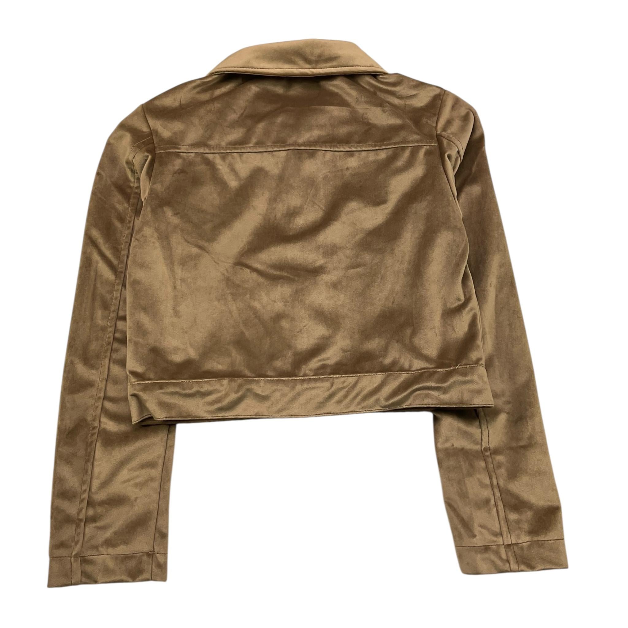 JANICE camicia manica lunga tinta unita in velluto Marrone per Bambina JN073R MARRONE JANICE 