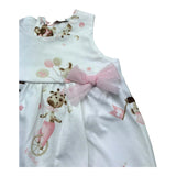 Le Bebe Pagliaccetto Giromanica Tinta Unita con Stampe per Neonata LBG6256 BIANCO LE BEBE 