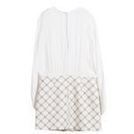 Elisabetta Franchi Abito Manica Lunga con Stampe Logo per Bambina EFAB589 BIANCO ELISABETTA FRANCHI 