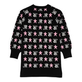JOHN RICHMOND abito manica lunga in maglia con stampe logo Nero per Bambina RGA24004VEXX NERO JOHN RICHMOND 