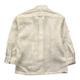 Paio Crippa Camicia Manica Lunga Tinta Unita Collo Coreano Panna Per Neonato