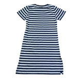 Moschino Abito Bicolore con Fantasia A Righe per Bambina HDV0HN BIANCO/BLU MOSCHINO 