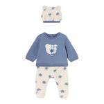 MAYORAL completo 3pz shirt-pantalone-cappello Blu per Neonato 2514 BLU MAYORAL 