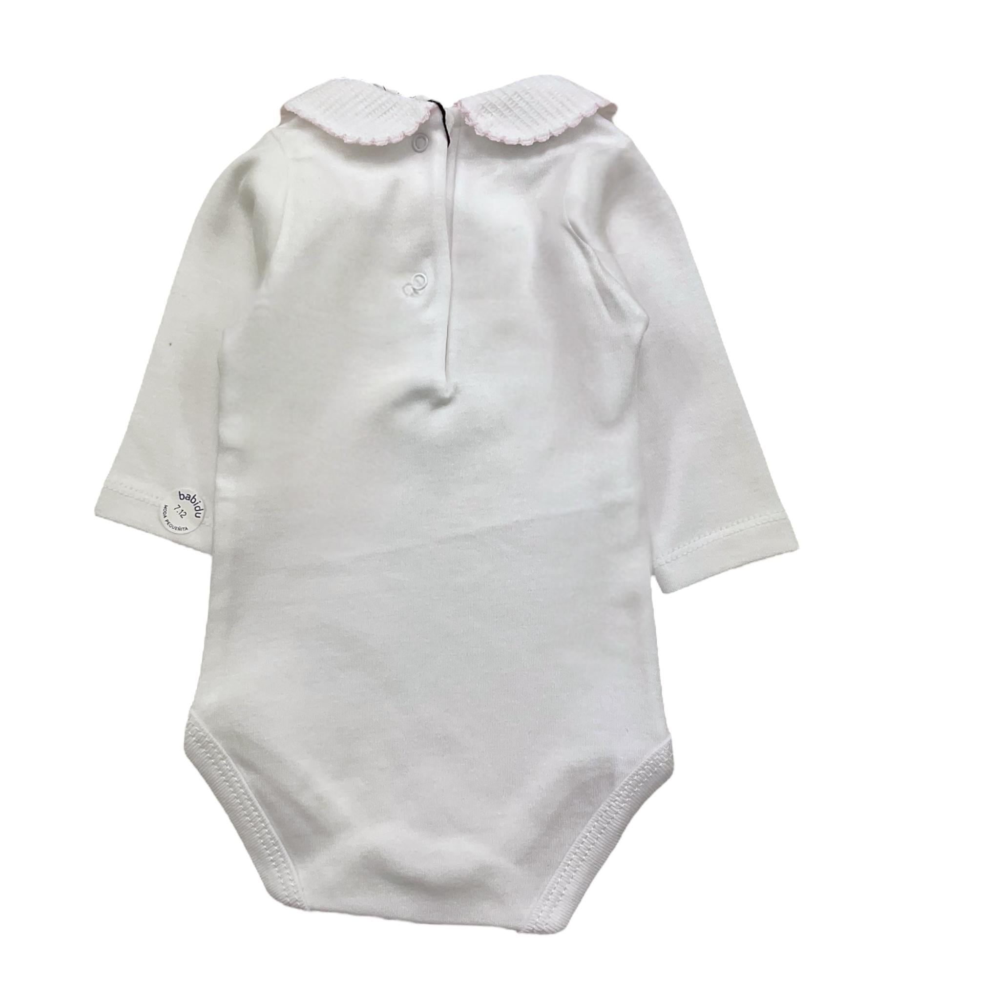 BABIDU body tinta unita con colletto Bianco per Neonata DNFOEROS BIANCO BABIDU 