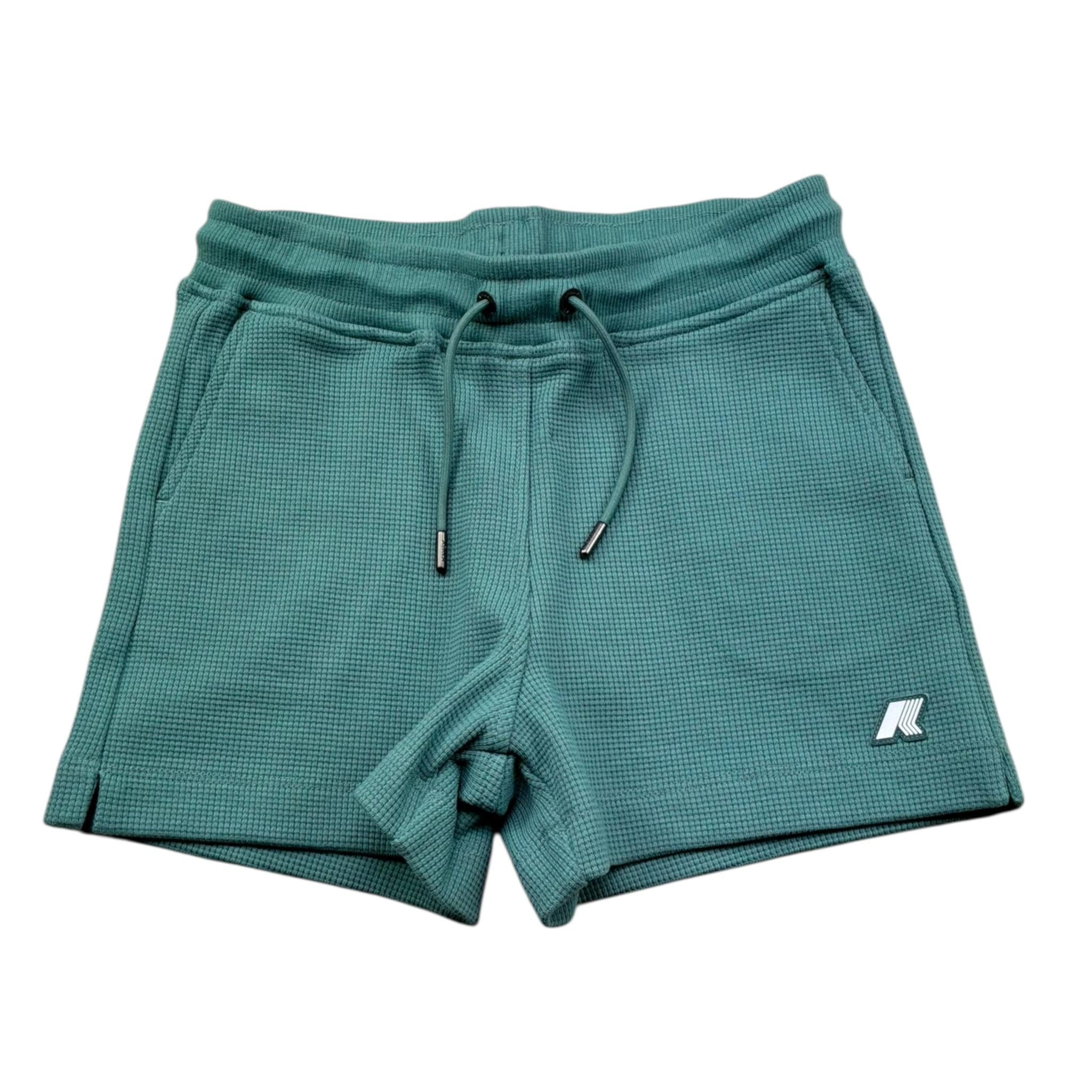 K-Way Bermuda Tinta Unita con Logo per Bambino K6141LW VERDE K-WAY 