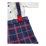 MARTA Y PAULA completo bicolore 3pz papillons-camicia-salopettes Blu per Neonato 1854N BLU MARTA Y PAULA 