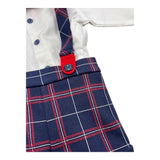 MARTA Y PAULA completo bicolore 3pz papillons-camicia-salopettes Blu per Neonato 1854N BLU MARTA Y PAULA 