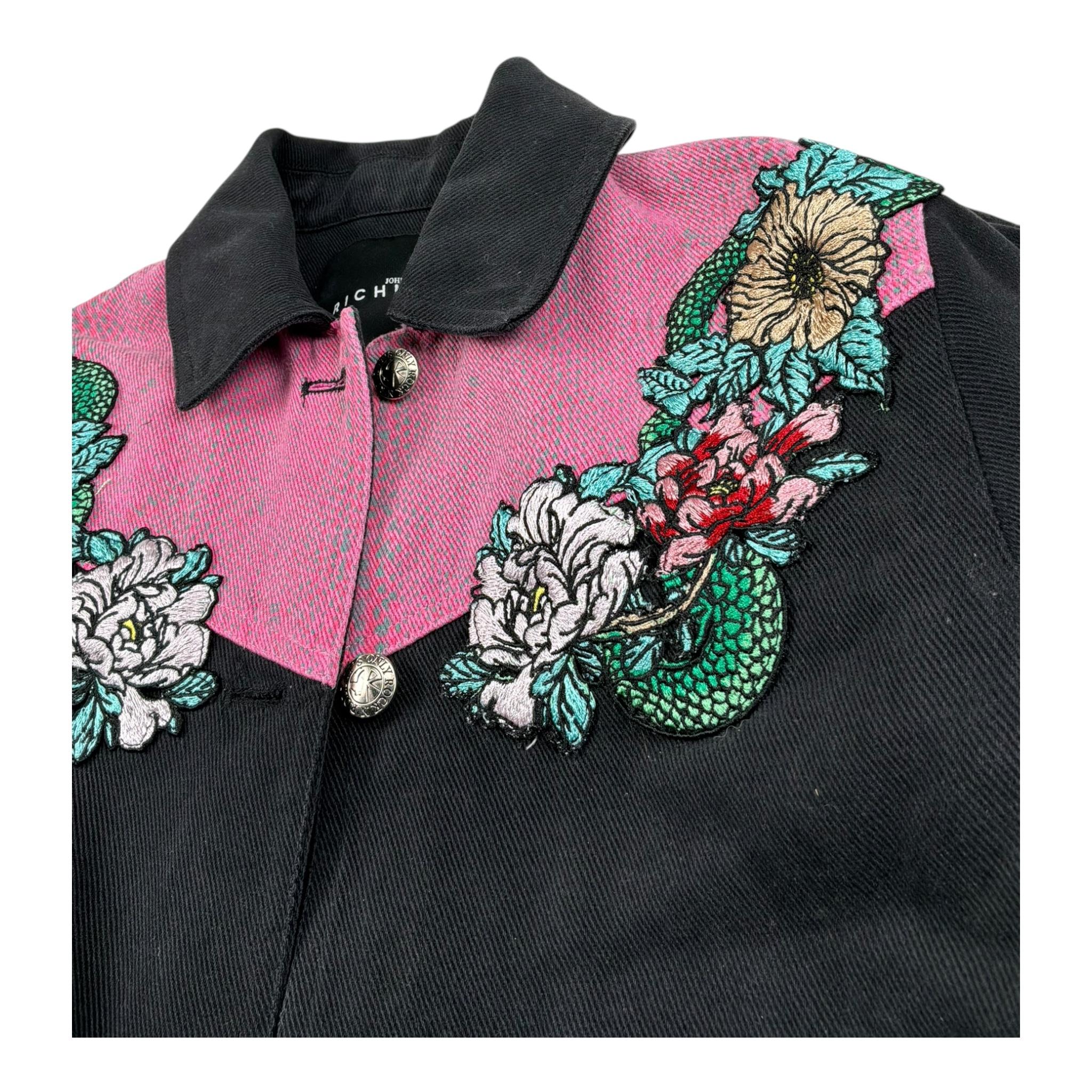 John Richmond Giubbino Tinta Unita con Stampa per Bambina RGP26117GB NERO JOHN RICHMOND 