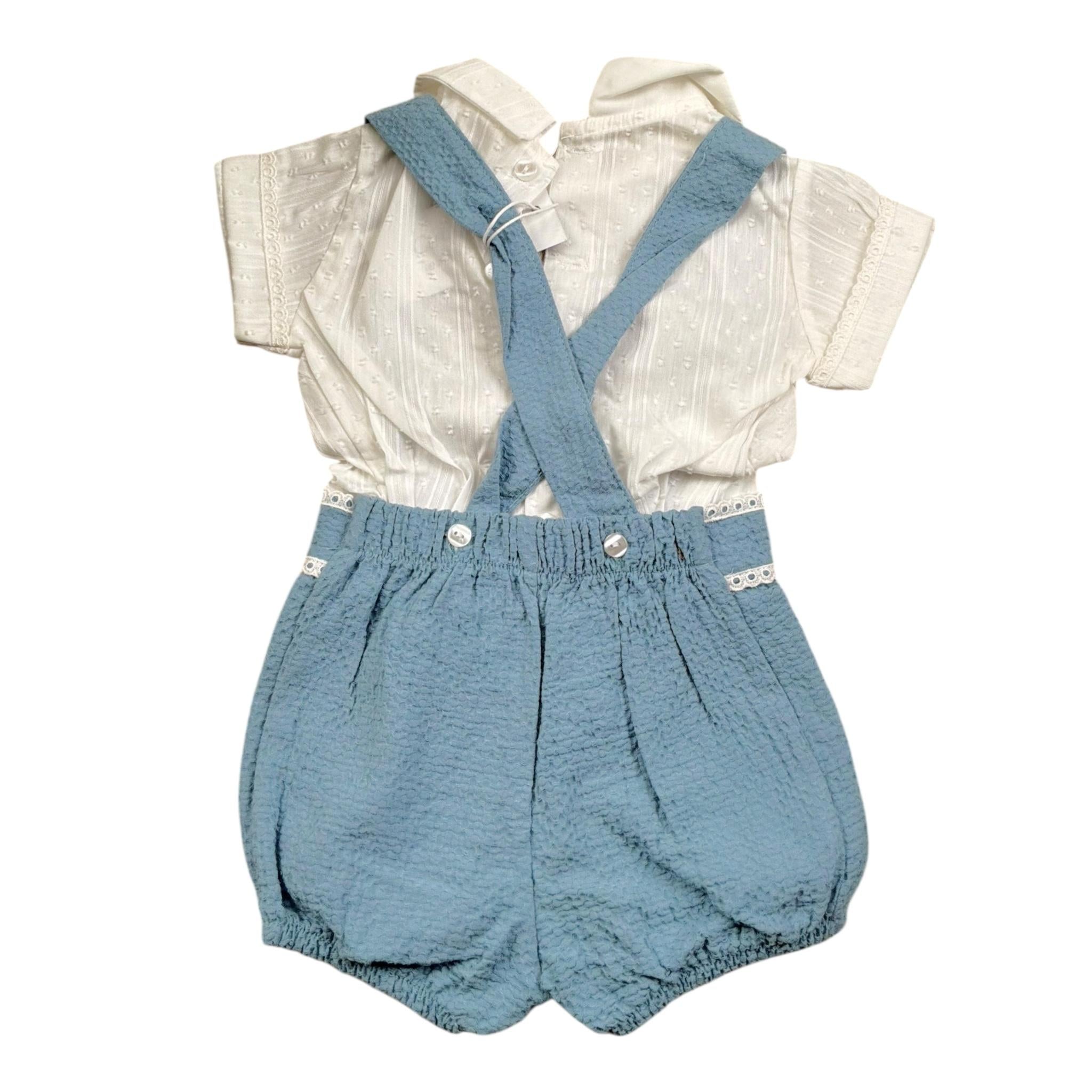 Calamaro Completo 2 Pezzi Camicia-Bermuda per Neonato 17734 BIANCO/AZZURRO CALAMARO 