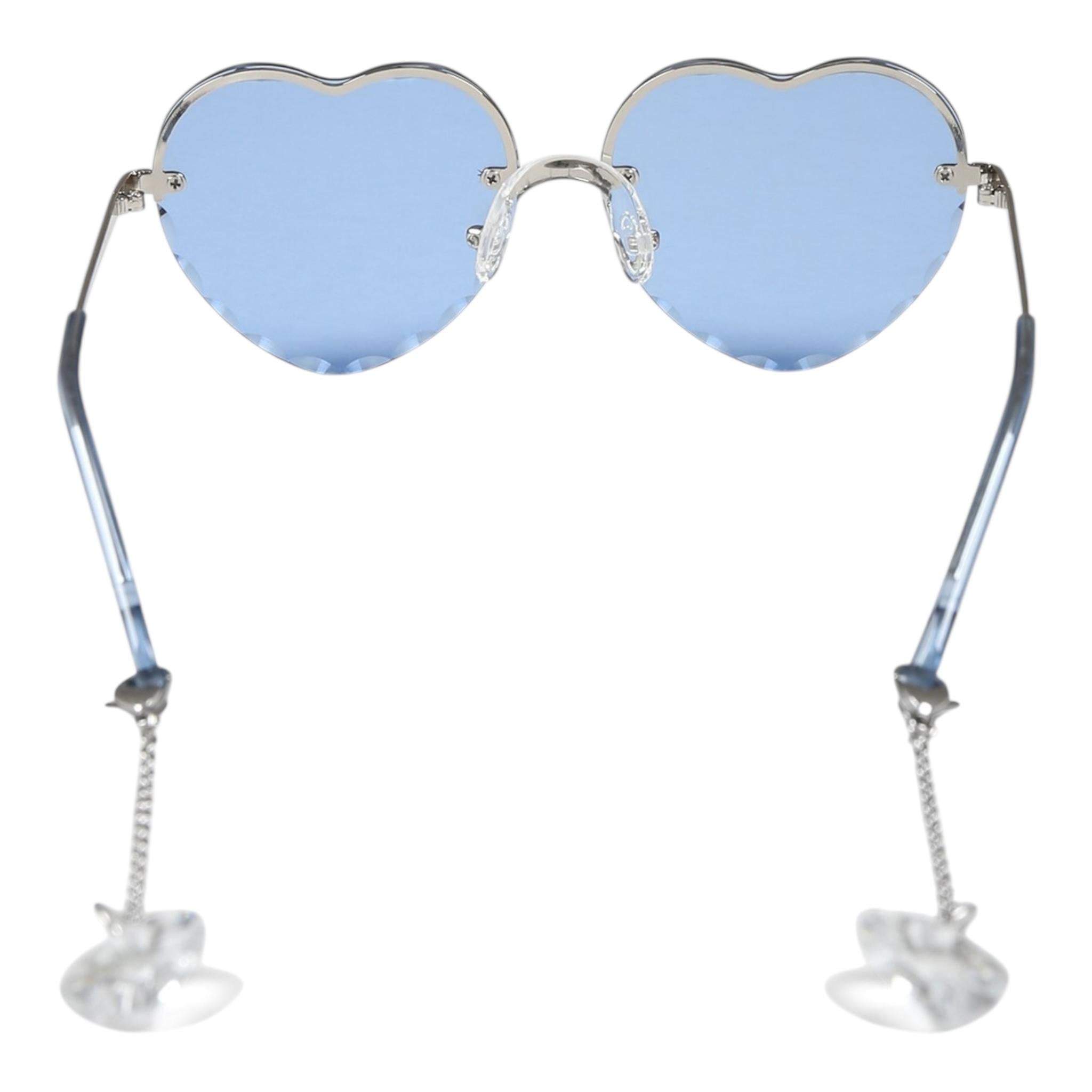 Monnalisa Occhiali Da Sole Forma Cuore per Bambina 19E070 BLU MONNALISA 