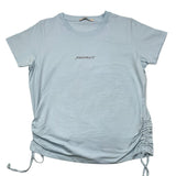 Hinnominate T-Shirt Girocollo Tinta Unita Con Lacci Azzurro Per Bambina