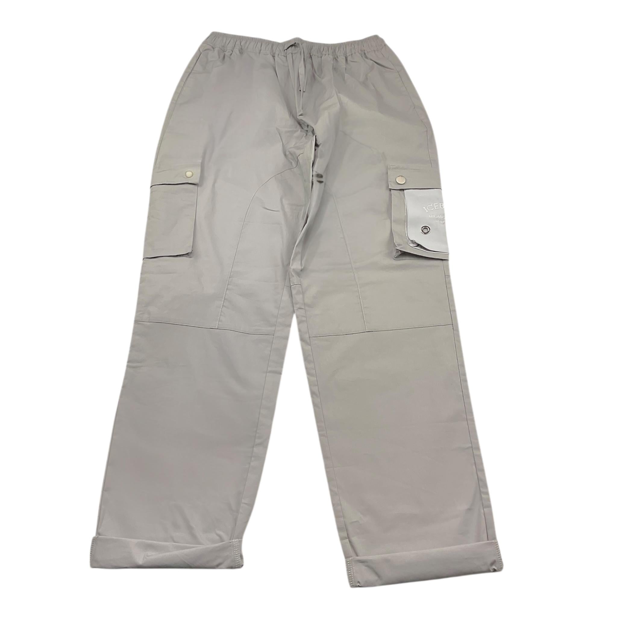 Iceberg Pantalone Tinta Unita con Elastico In Vita per Bambino PTICE1105J GRIGIO ICEBERG 
