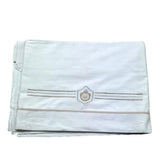 Isabel & Martinez Lenzuola Tinta Unita con Ricami per Neonato IM25N504 BIANCO ISABEL & MARTINEZ 