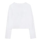 Michael Kors Shirt Girocollo Tinta Unita con Logo per Bambina R30316 BIANCO MICHAEL KORS 