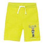Guess Bermuda Tinta Unita con Stampa per Bambino N5RD03KA VERDE GUESS 