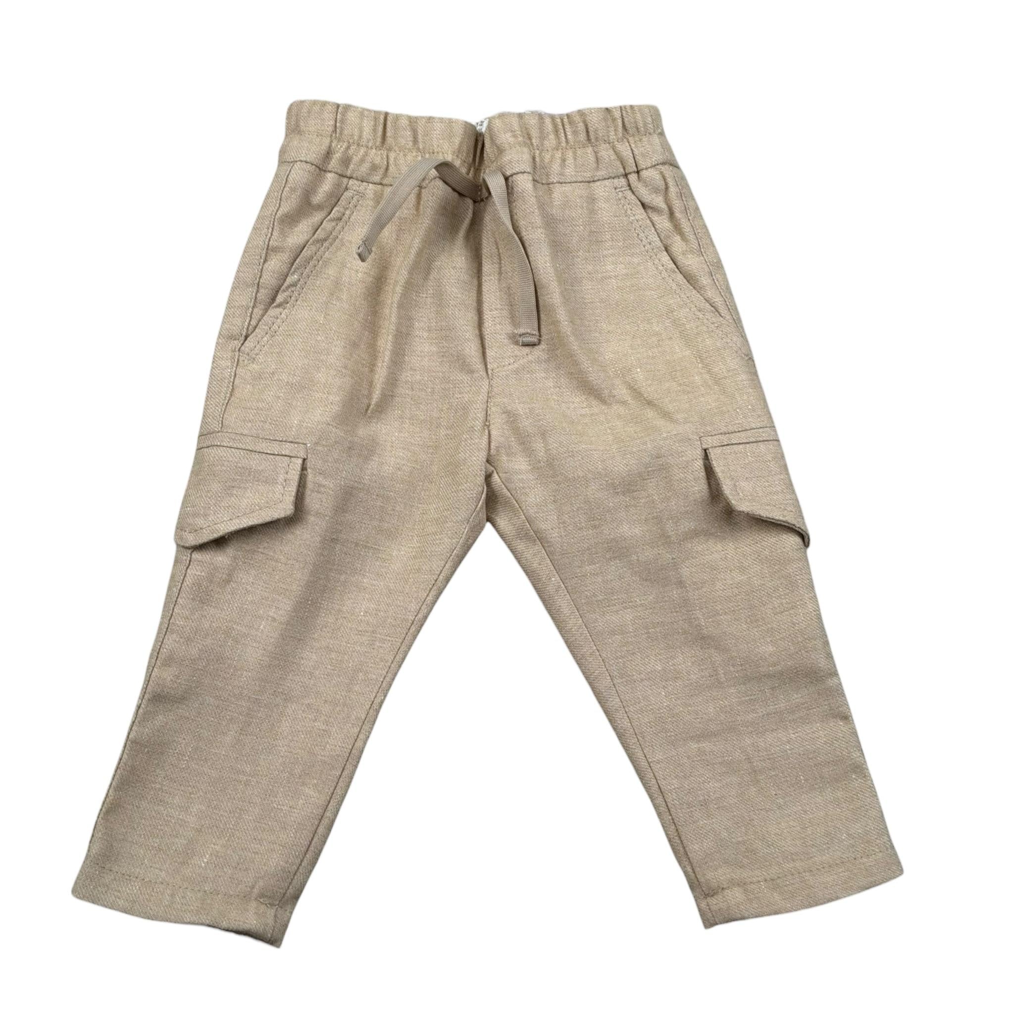 Jeckerson Pantalone Tinta Unita Ocon Elastico In Vita per Neonato JN4054 BEIGE JECKERSON 