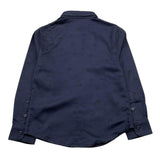 EMPORIO ARMANI camicia manica lunga tinta unita con logo Blu per Bambino 6L4C86 BLU EMPORIO ARMANI 